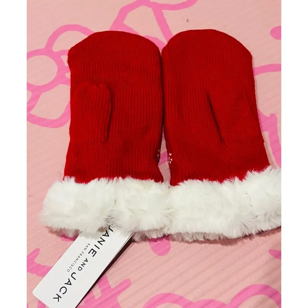 NWT❤️Janie and Jack Reindeer Mittens sz10/12